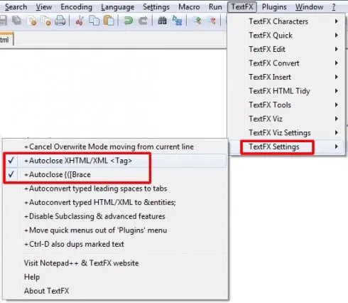 Cerrar etiquetas html