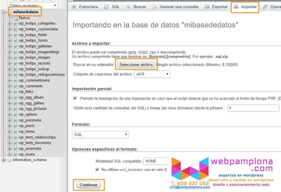 importar-base-datos-wordpress